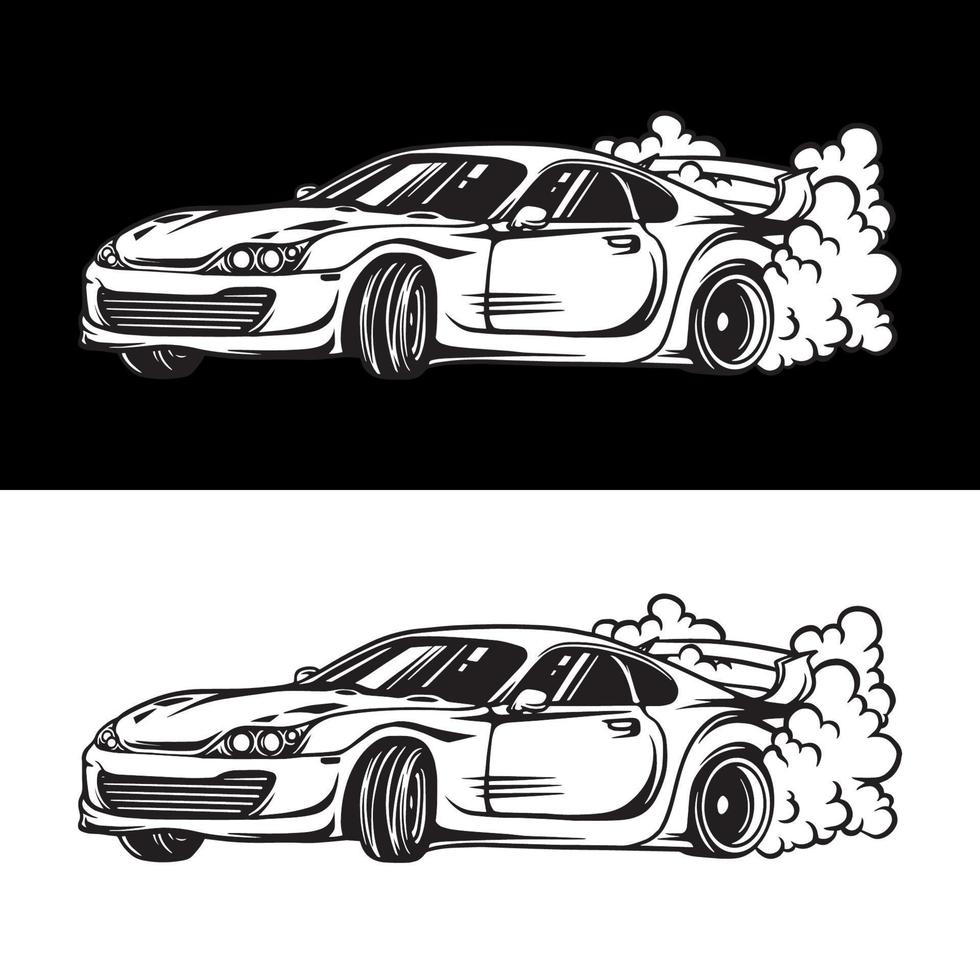 Drift car vector