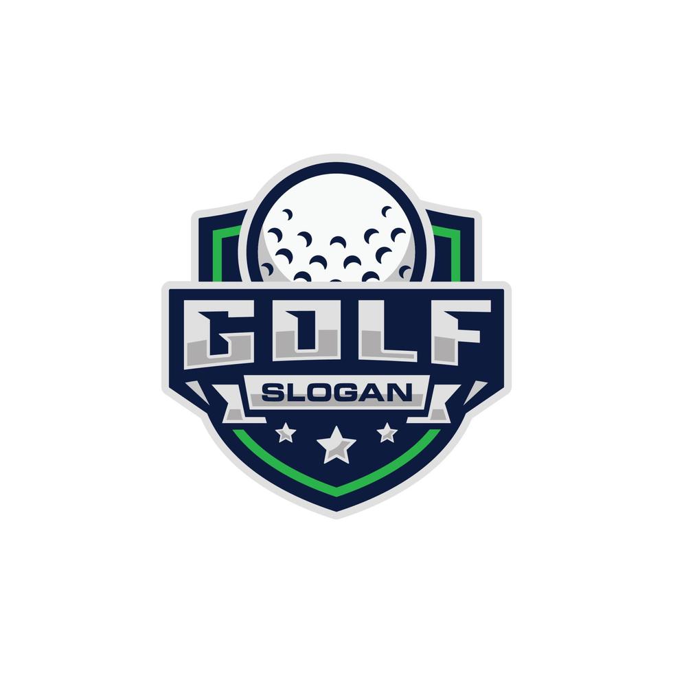 Golf emblem logo design vector illustration