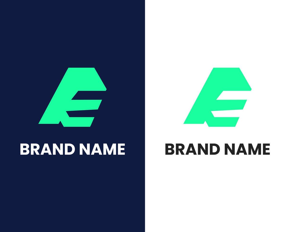 letter e mark modern logo design template vector