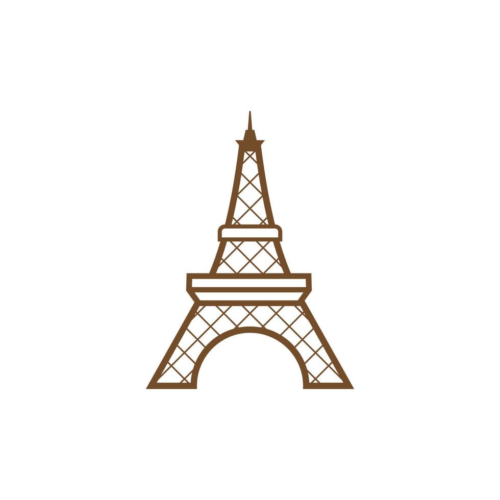 icono de vector de torre eiffel