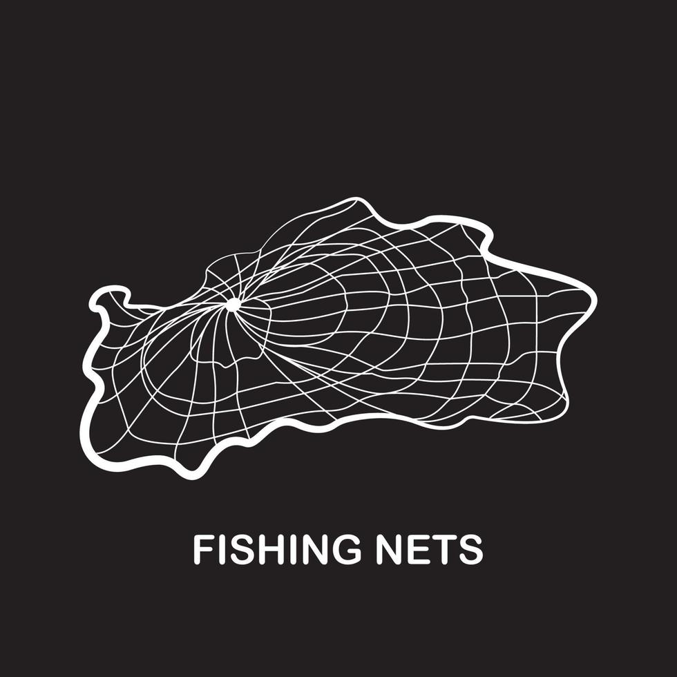 icono de red de pesca vector