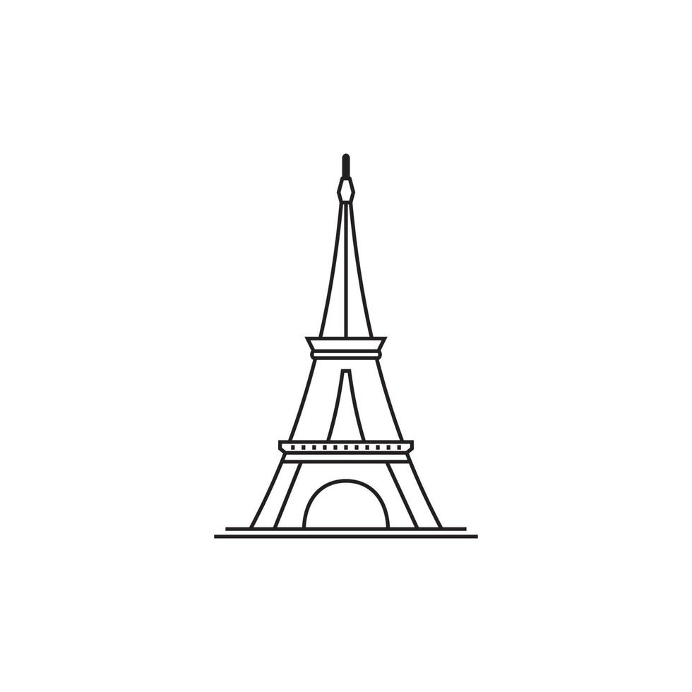 Eiffel tower vector icon