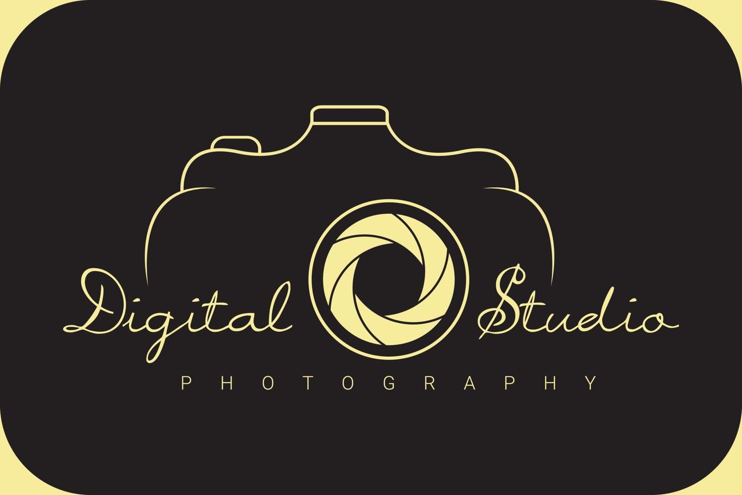 plantilla de vector de icono de logotipo de lujo simple de fotografía de cámara
