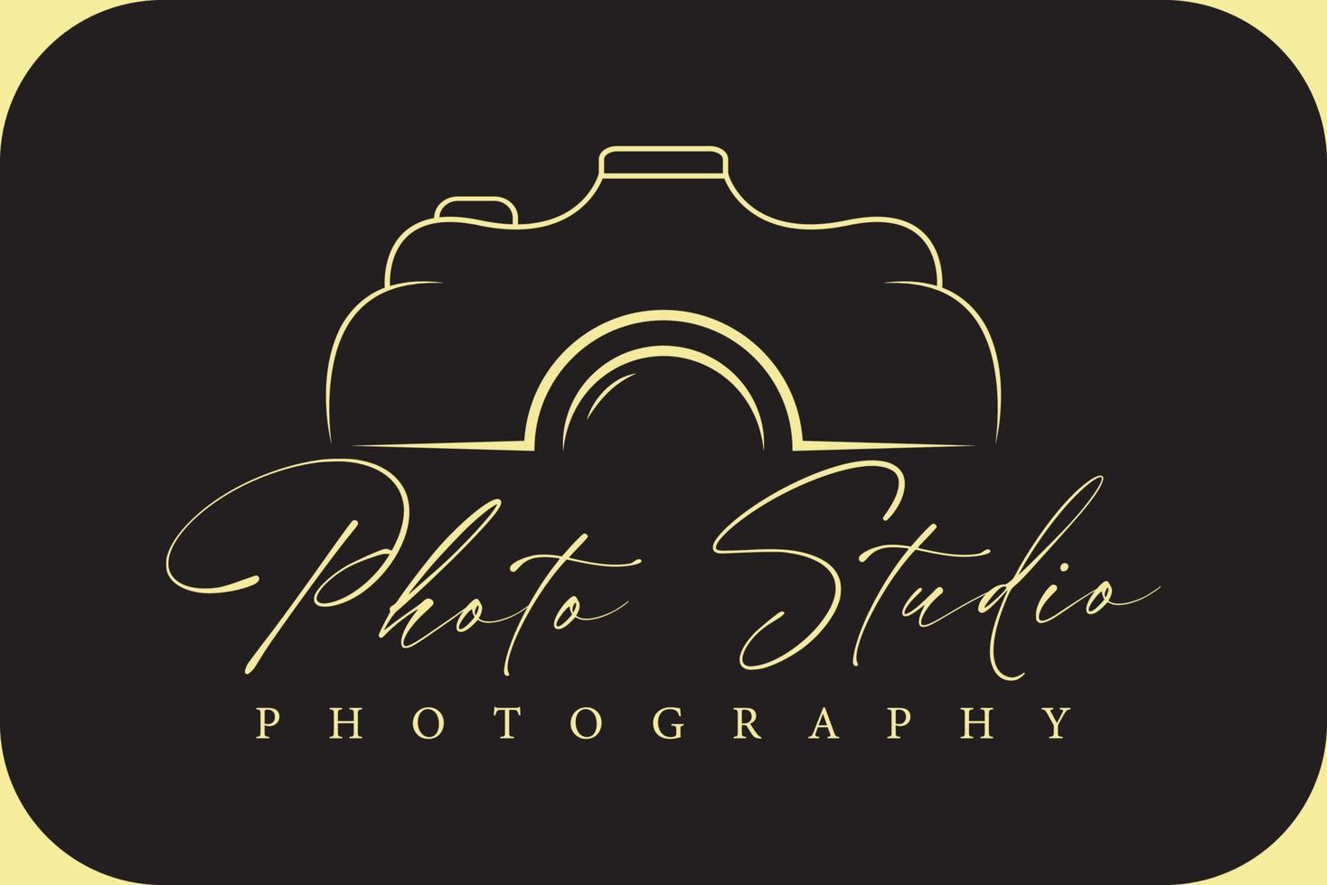 camera photography simple luxury logo icon vector template