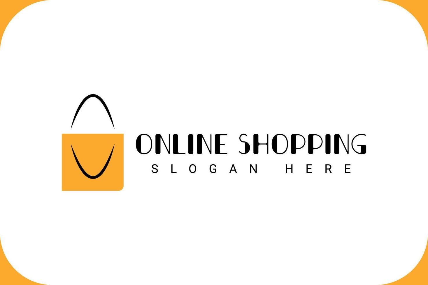 Creative Minimalist Ecommerce Logo Design vector