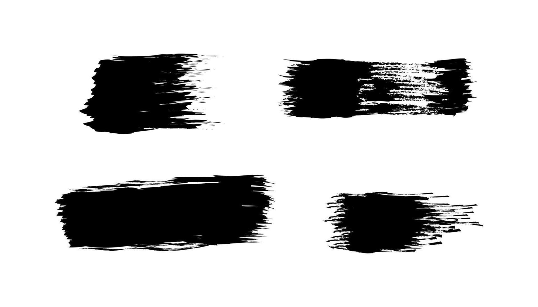 dibujado a mano de trazo de pincel para pintura de tinta negra. telón de fondo grunge, banner de suciedad, diseño de acuarela y textura sucia. ilustración vectorial vector