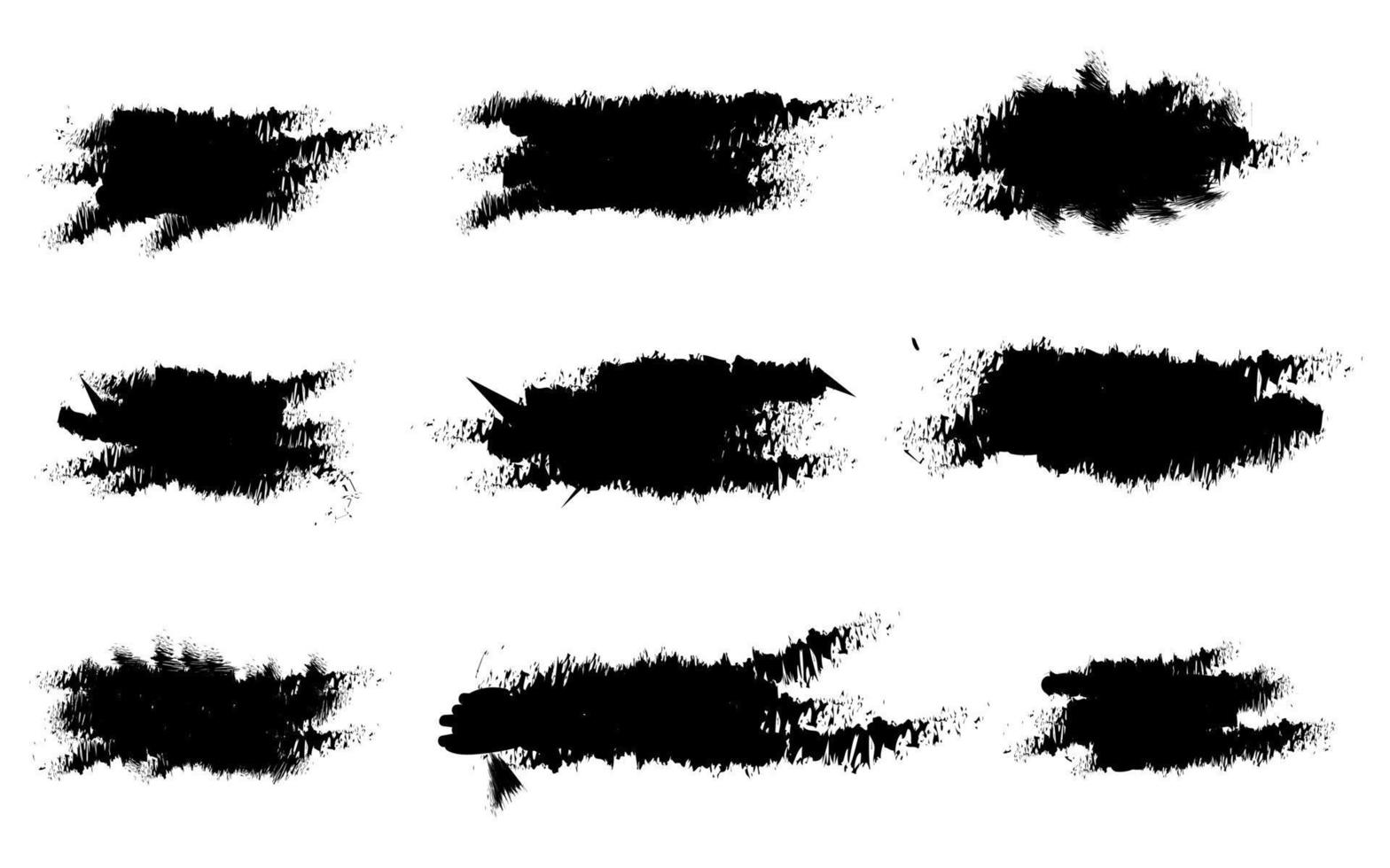 dibujado a mano de trazo de pincel para pintura de tinta negra. telón de fondo grunge, banner de suciedad, diseño de acuarela y textura sucia. ilustración vectorial vector