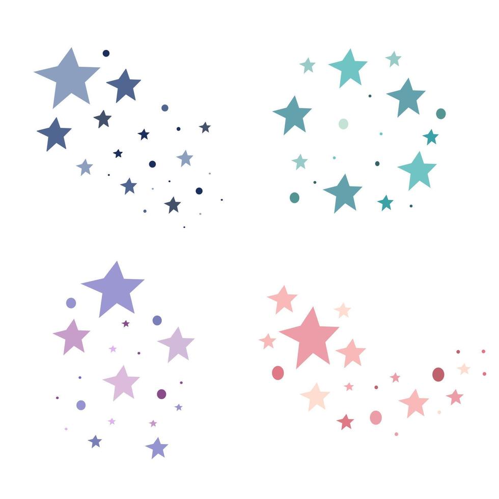 diseño colorido patrón de estrellas vector