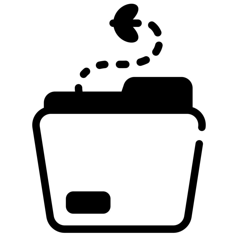 folder empty state single isolated icon with solid shape style 11537724