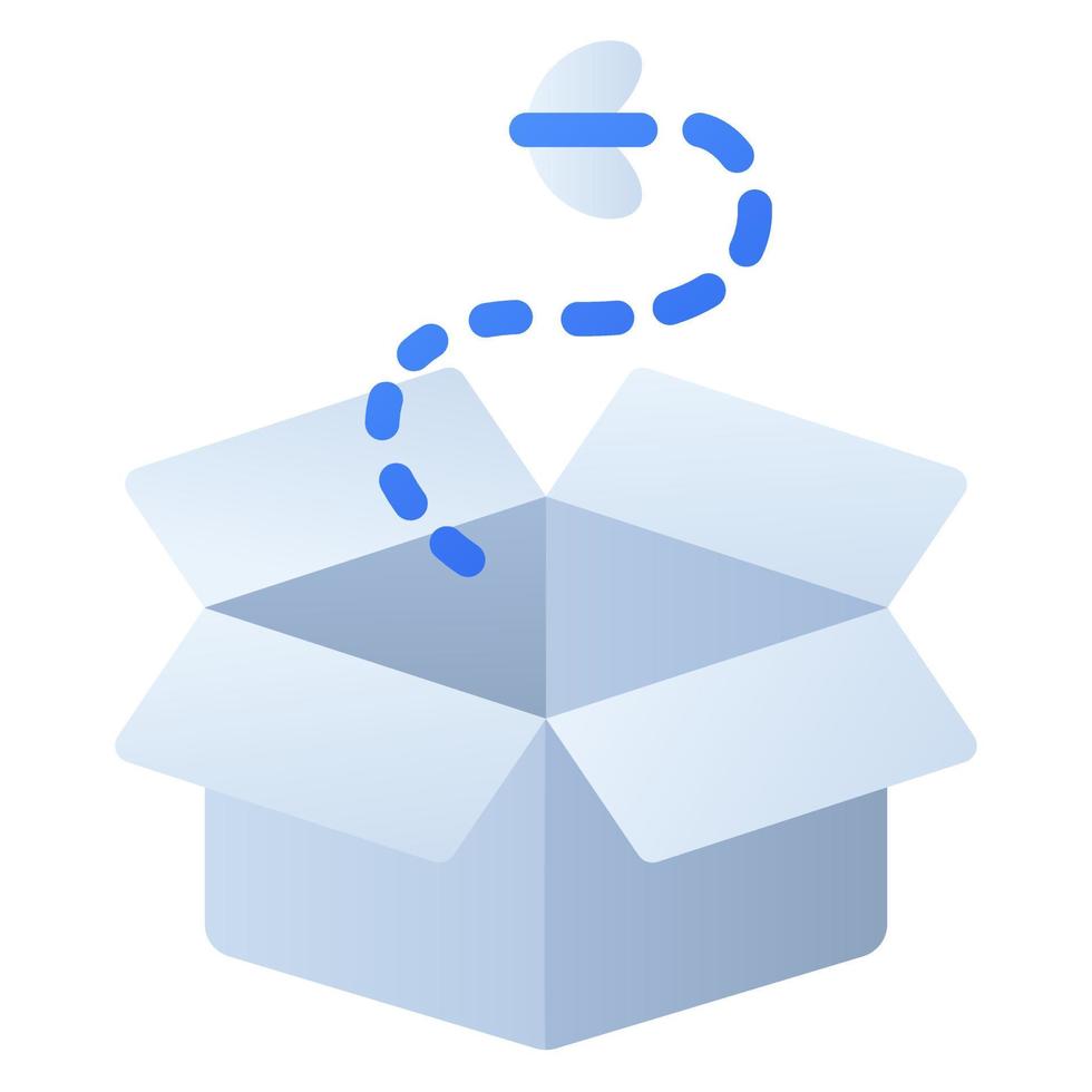 box empty state single isolated icon with smooth gradient style vector
