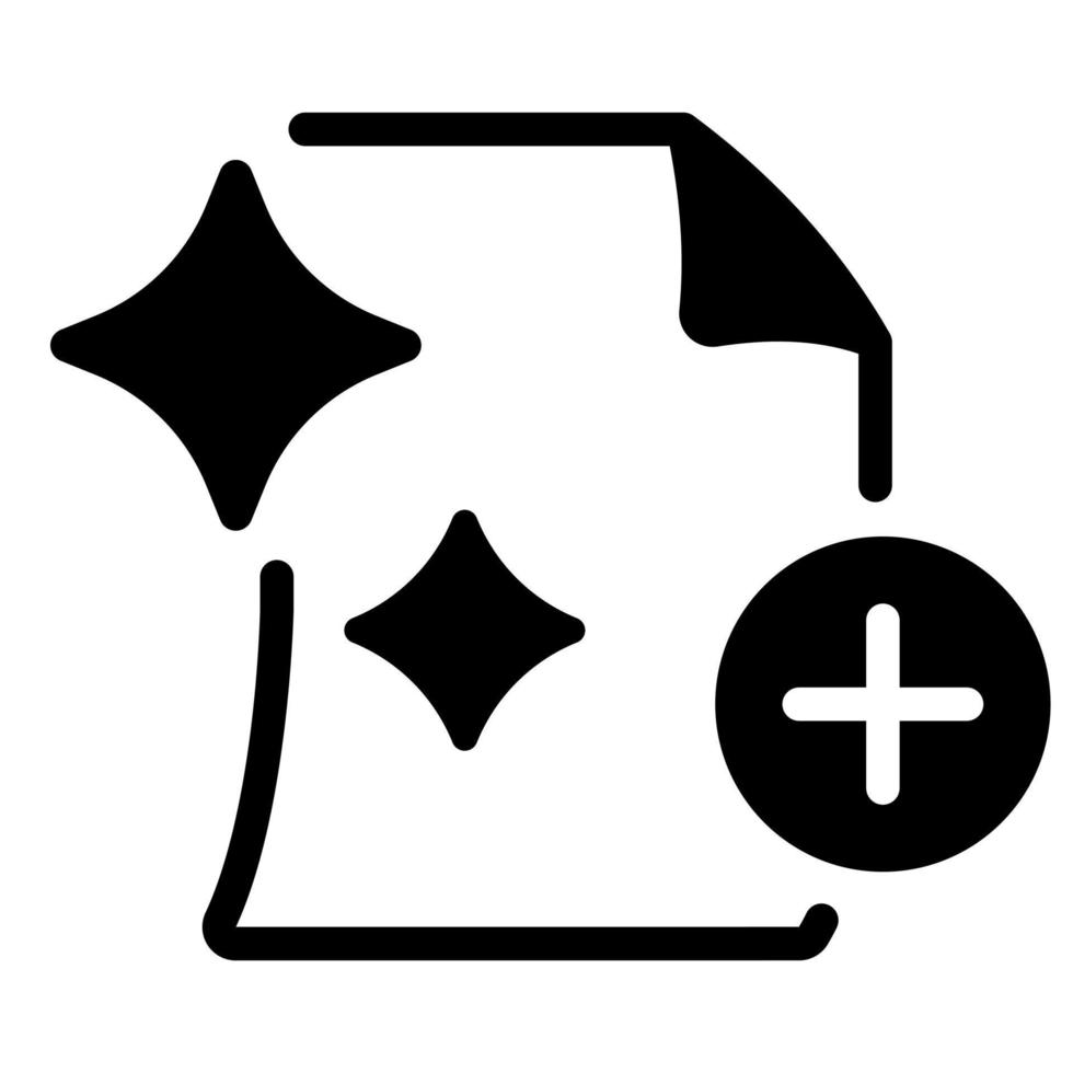 new file empty state single isolated icon with solid shape style vector