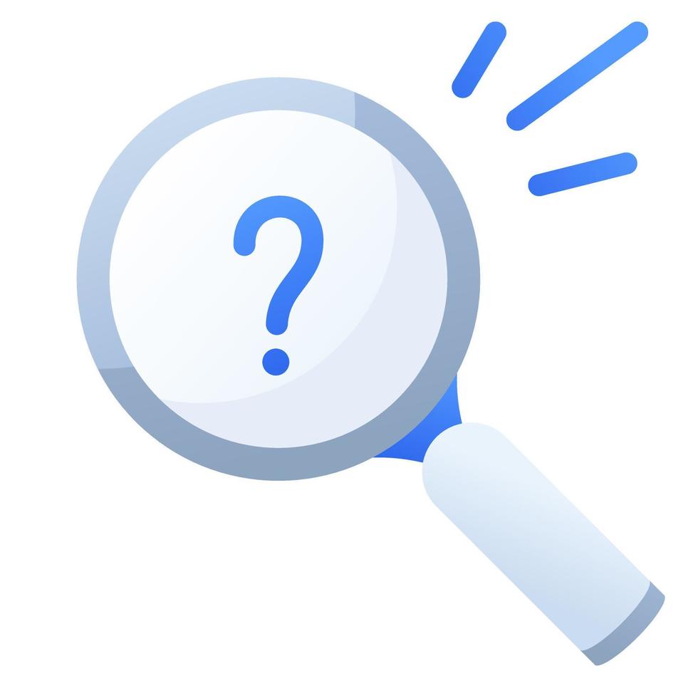 search document empty state single isolated icon with smooth gradient style vector