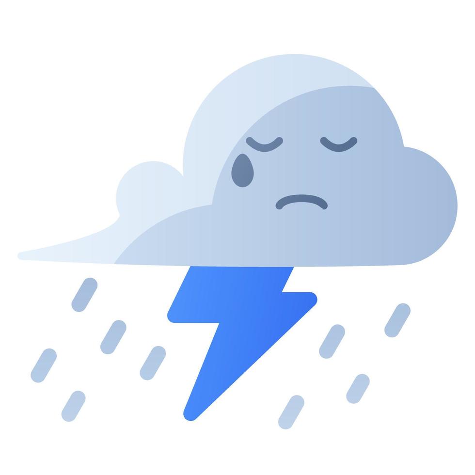 rain weather empty state single isolated icon with smooth gradient style vector