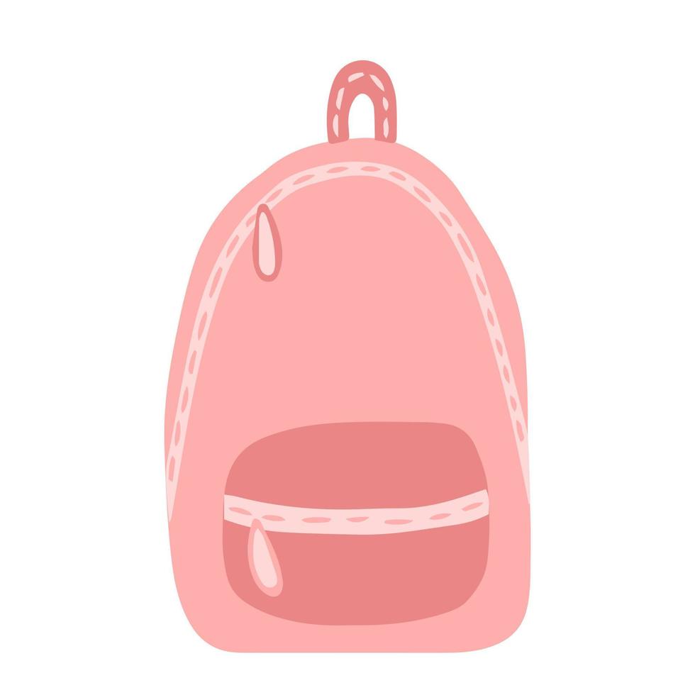 Hand drawn vector doodle school bag illustration. Cute hand drawn backpack clip art