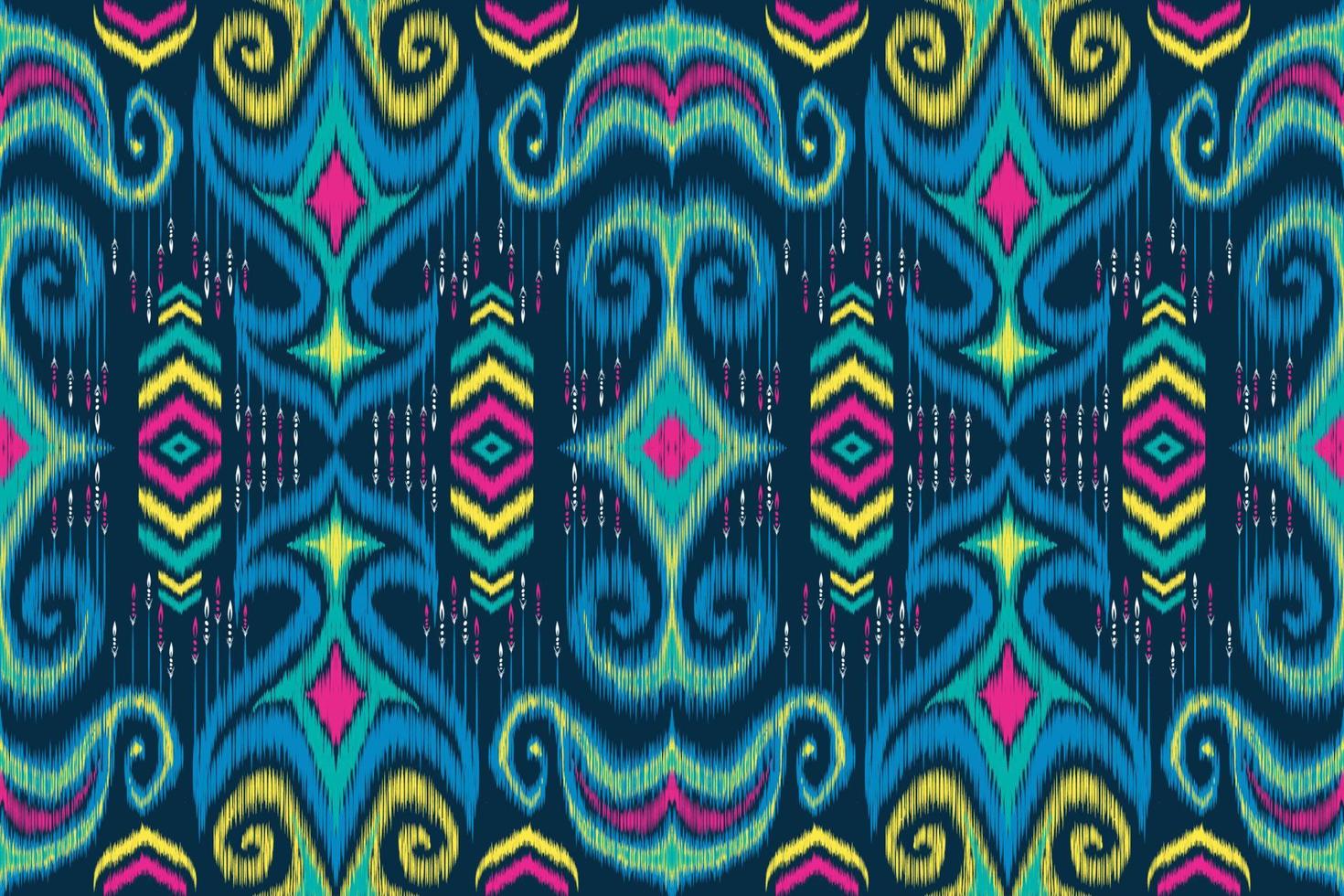 traditional ethnic geometric pattern background design for backgrounds carpet wallpaper clothes wrap fabric seamless embroidery style vector illustration
