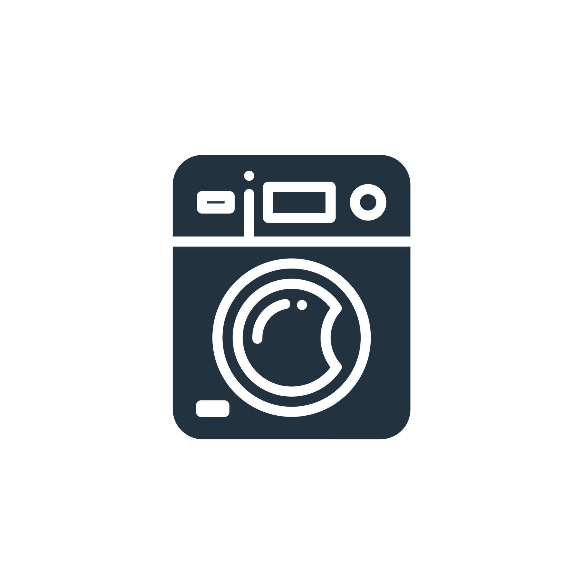 Washing machine icon in trendy flat style isolated on white background