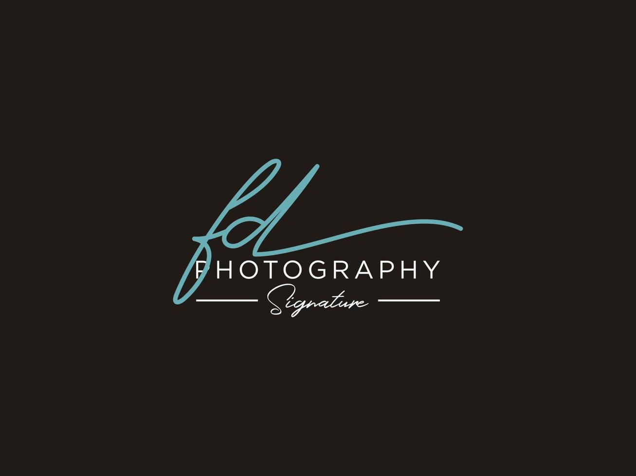 Letter FD Signature Logo Template Vector