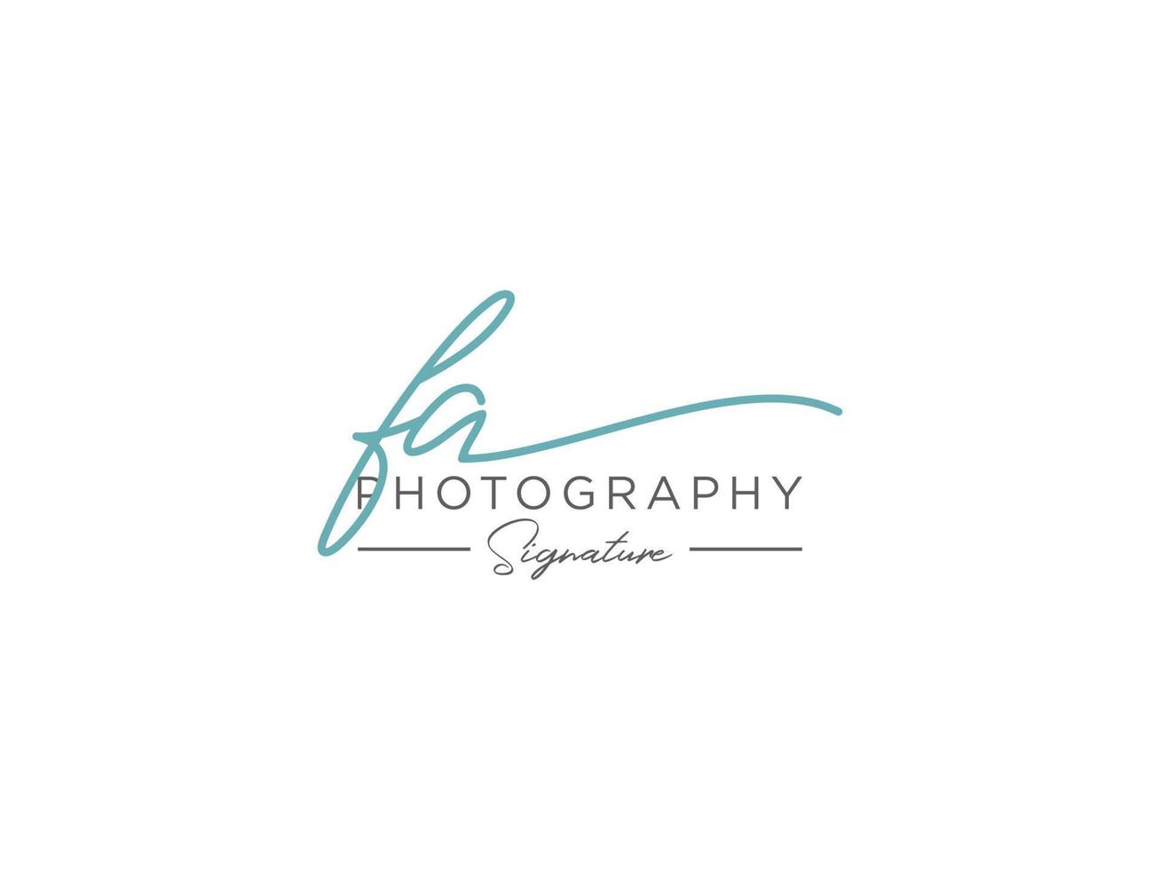 Letter FA Signature Logo Template Vector