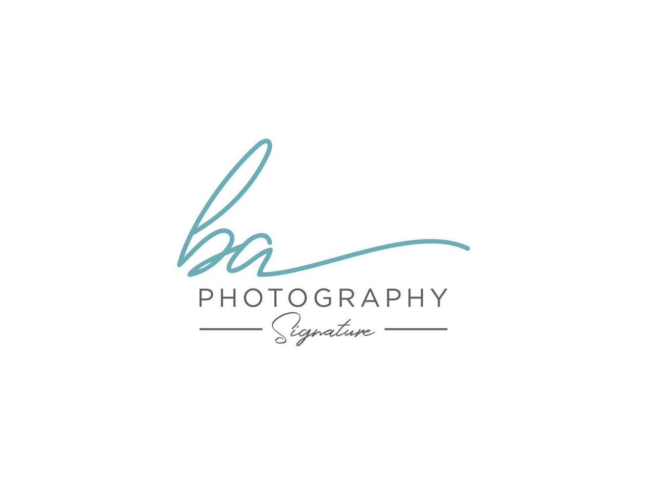Letter BA Signature Logo Template Vector
