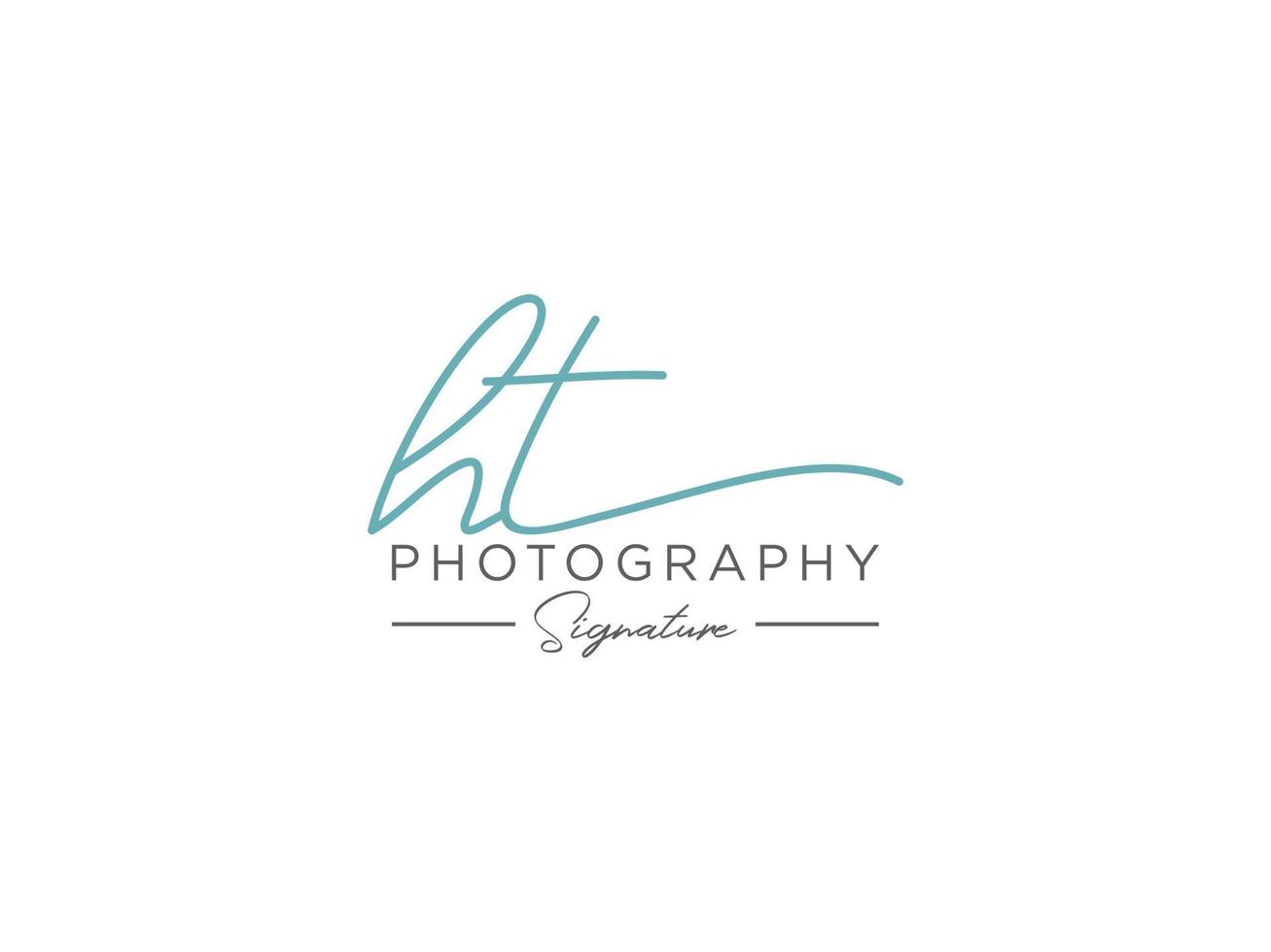 Letter HT Signature Logo Template Vector