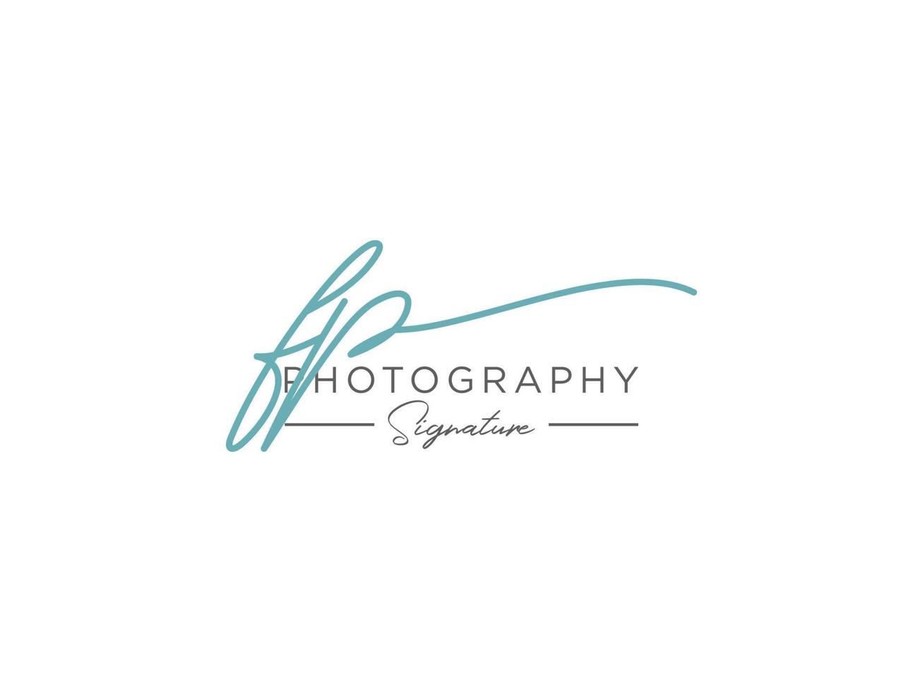 Letter FP Signature Logo Template Vector