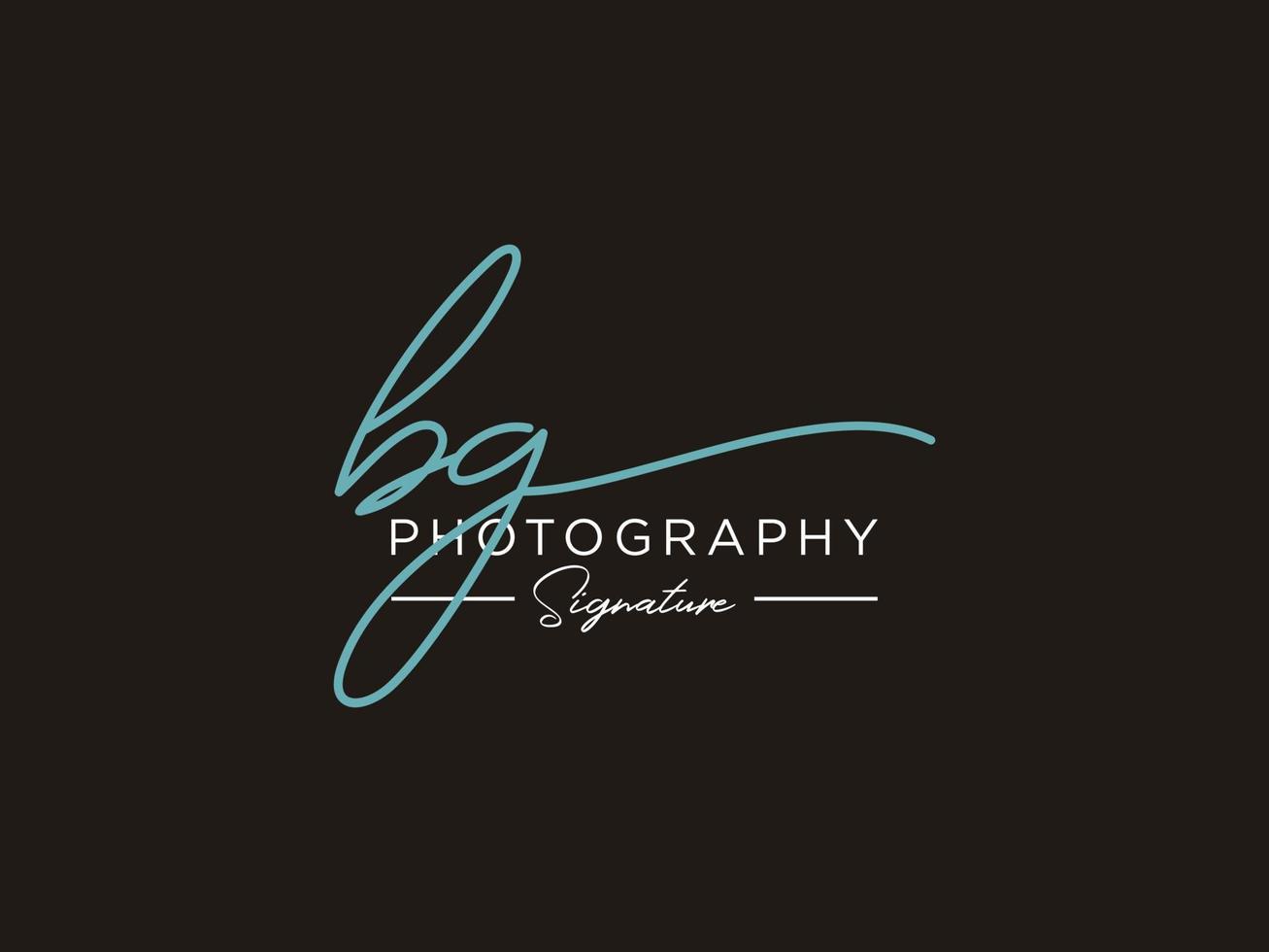 vector de plantilla de logotipo de firma de letra bg