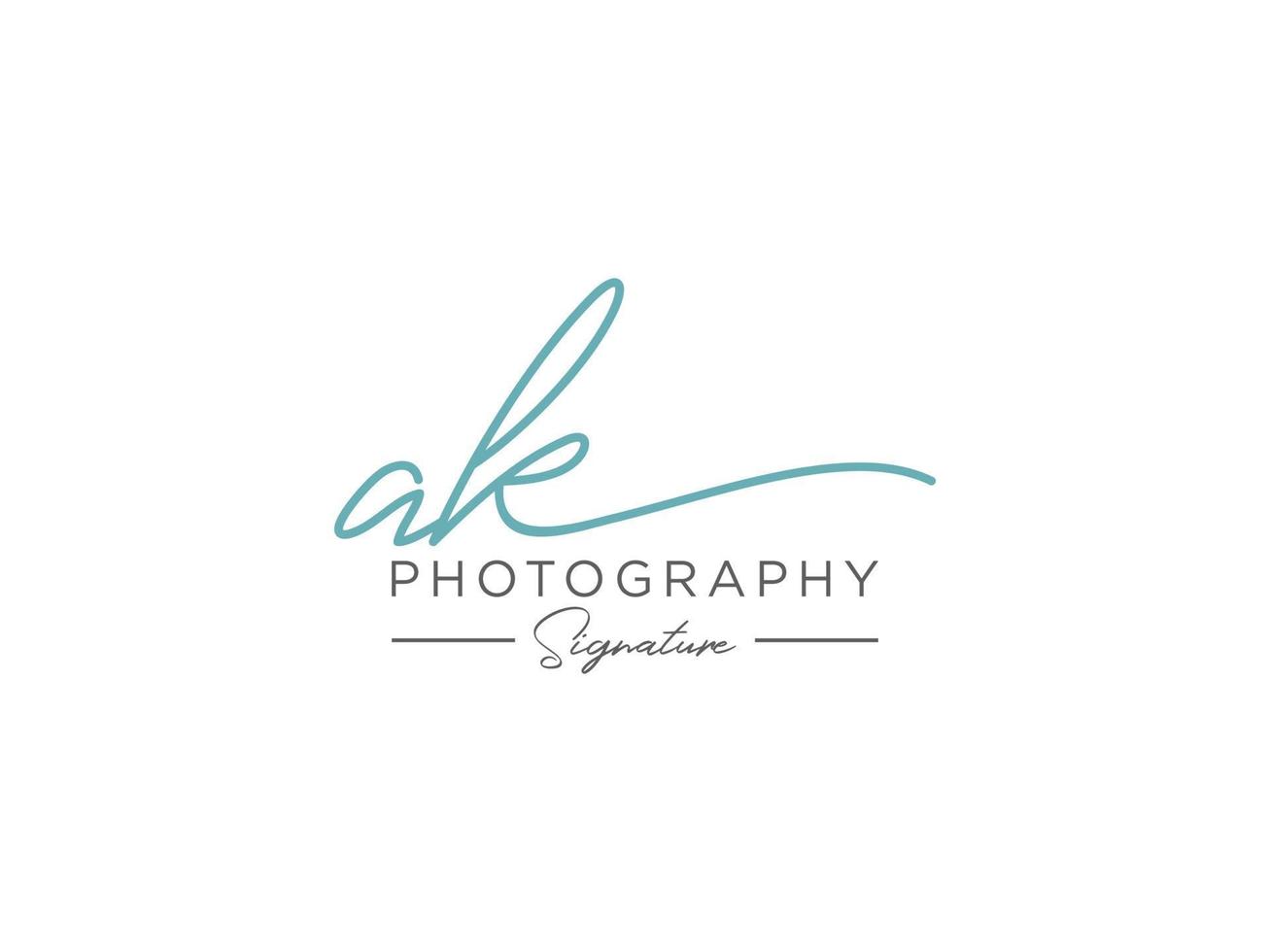 Letter AK Signature Logo Template Vector