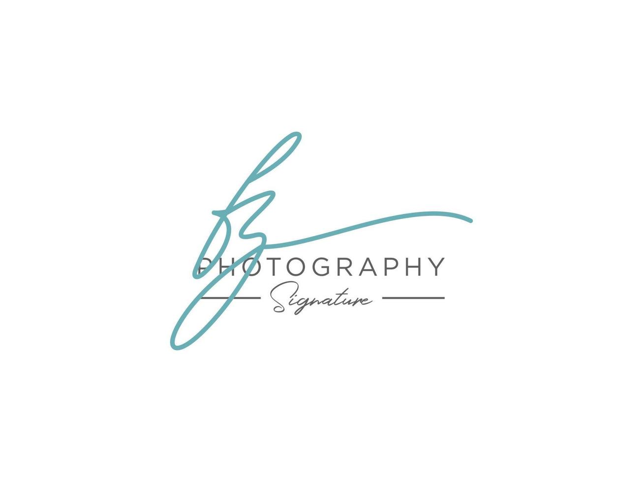 Letter FZ Signature Logo Template Vector