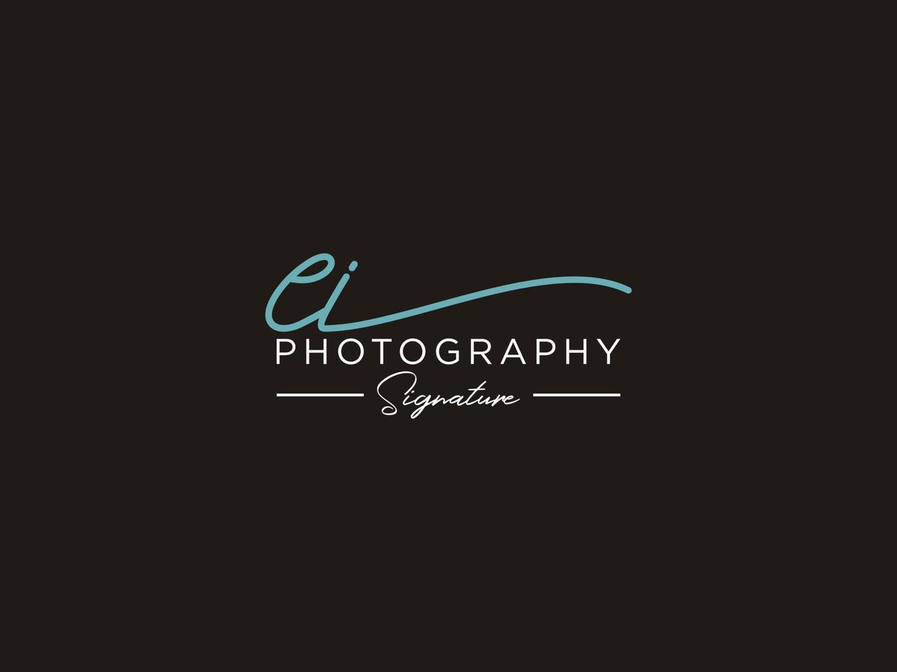 Letter EI Signature Logo Template Vector