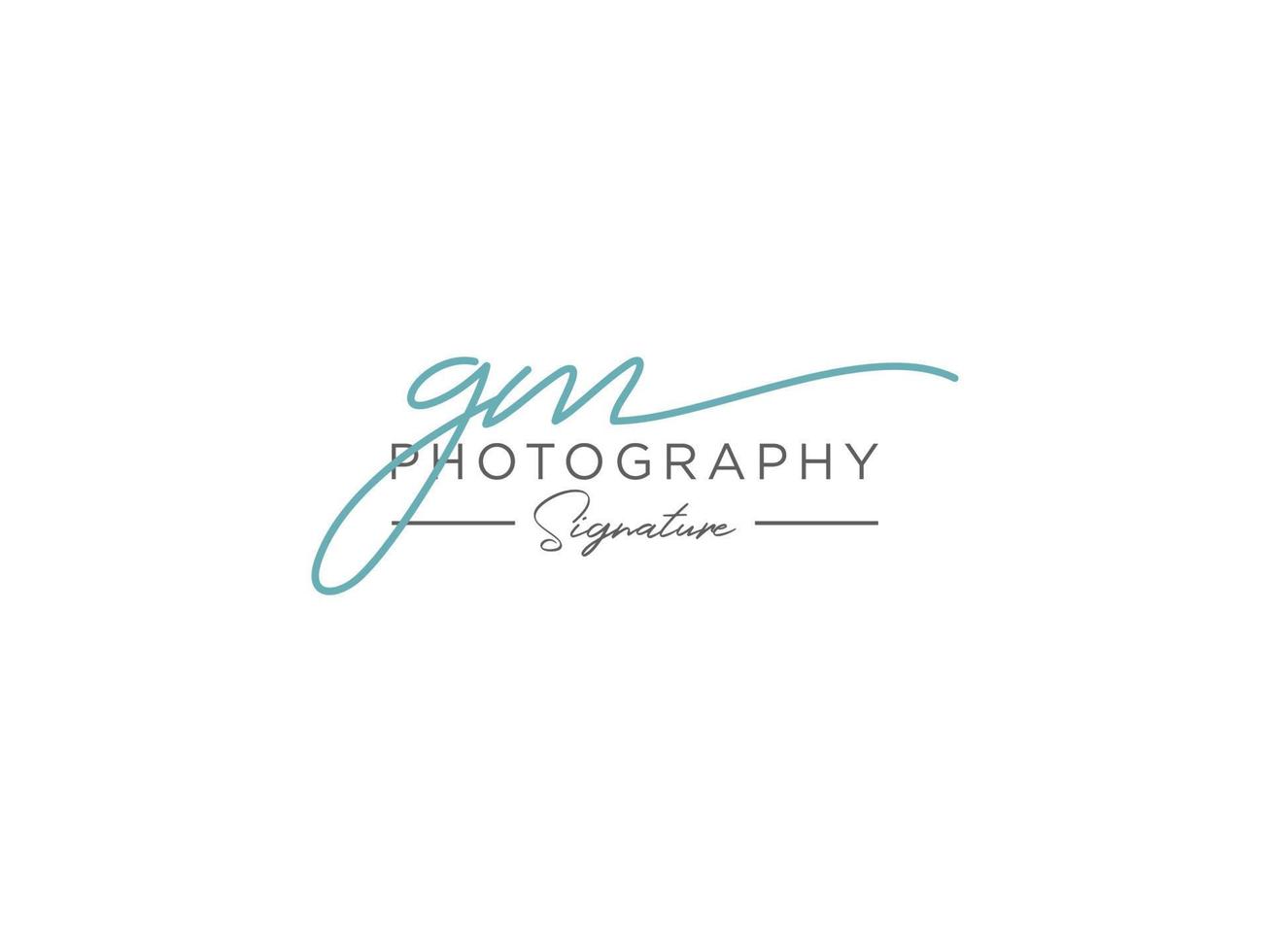 Letter GM Signature Logo Template Vector