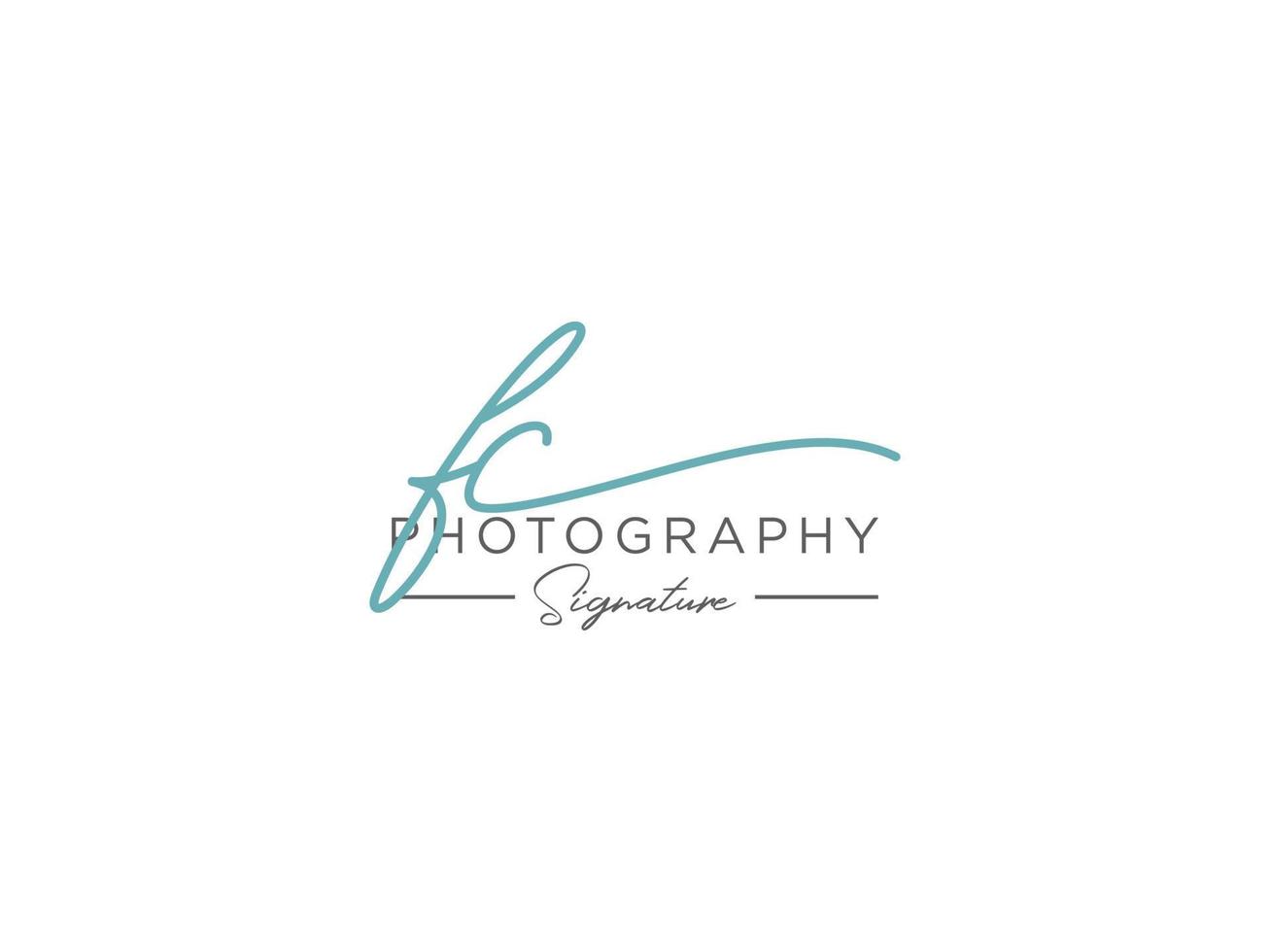 Letter FC Signature Logo Template Vector