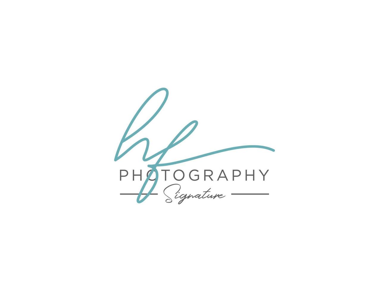 Letter HF Signature Logo Template Vector