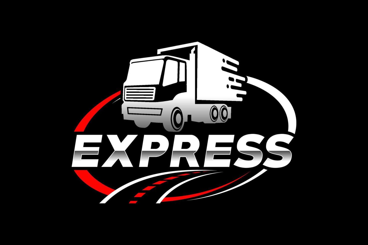 vector de plantilla de logotipo abstracto de silueta de camión. adecuado para logotipo de carga, camiones de carga de entrega, logotipo de logística