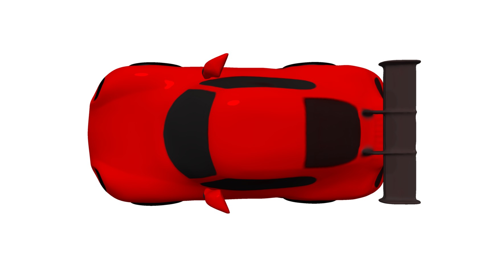 auto cartone animato porsche 3d rendere png