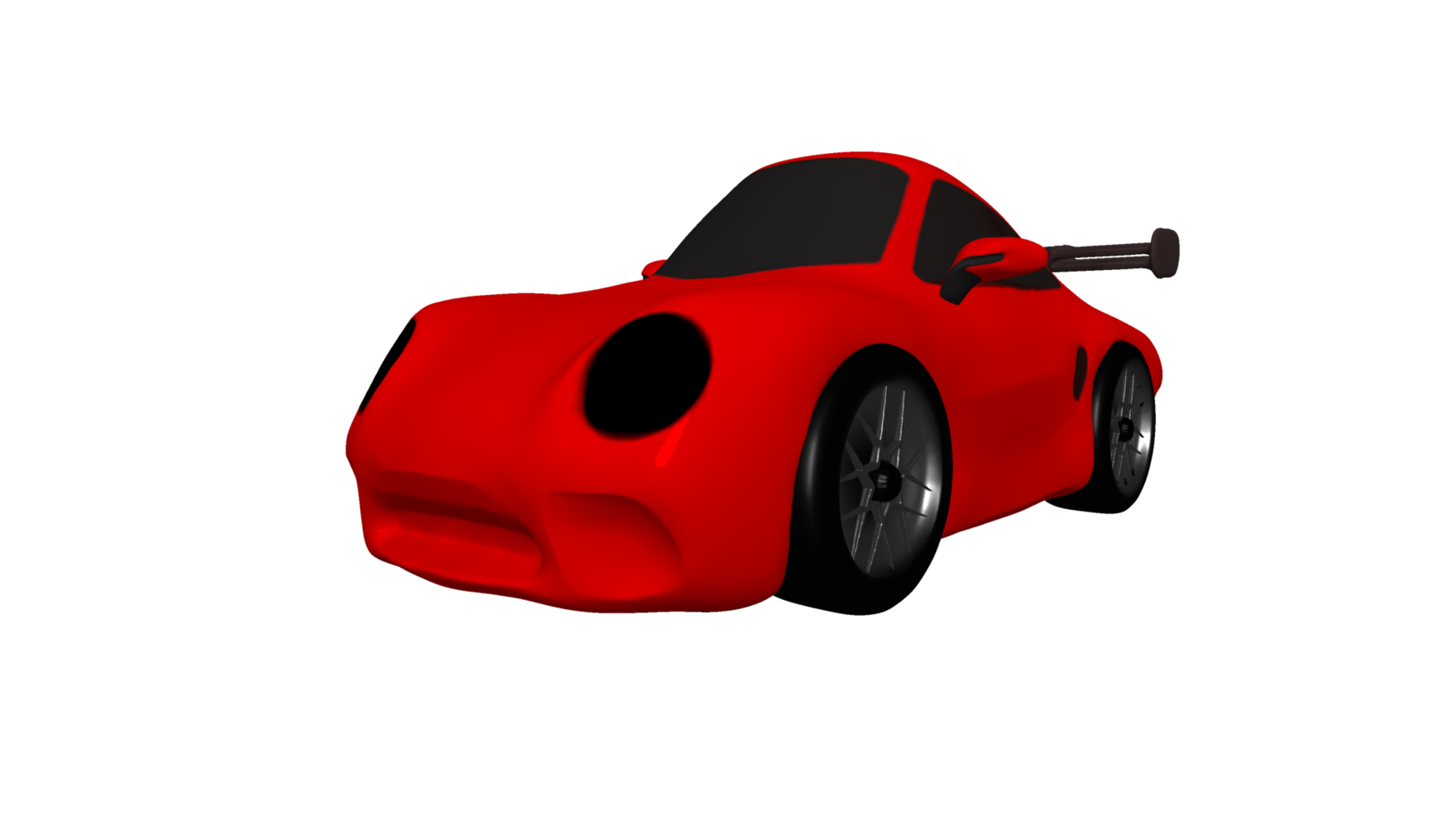 auto cartone animato porsche 3d rendere png