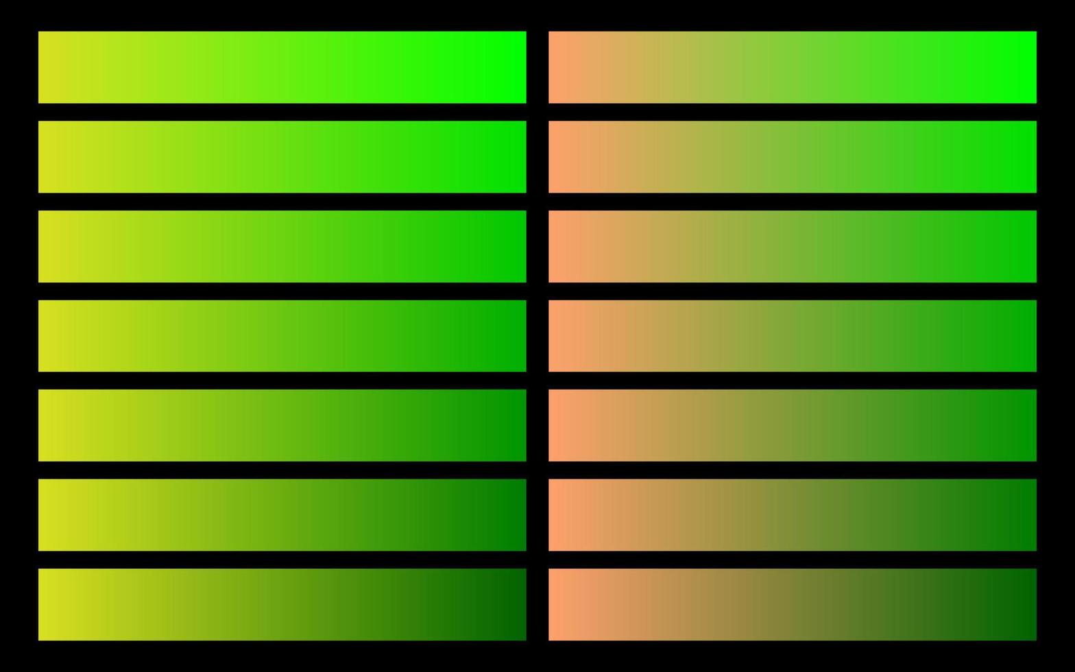 paleta de colores moderna. colores populares. catálogo de colores. vector eps 10. Muestras de colores futuristas degradados.