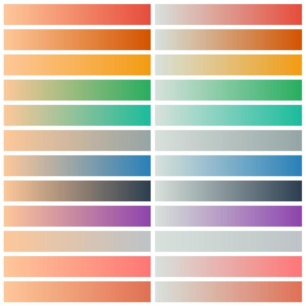 Modern color pallete. Popular Colors. Color Chart. Vector Eps 10. Gradient futuristic colors samples.