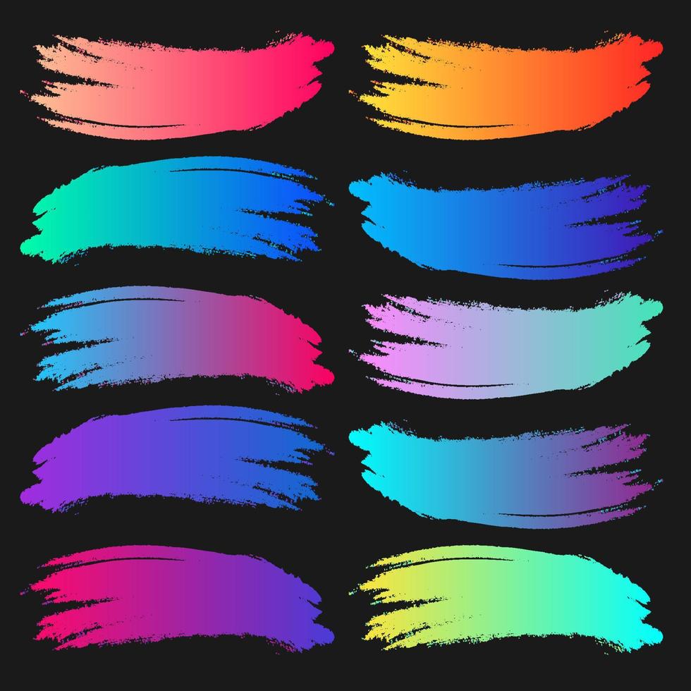 Modern color pallete. Popular Colors. Color Chart. Vector Eps 10. Gradient futuristic colors samples.