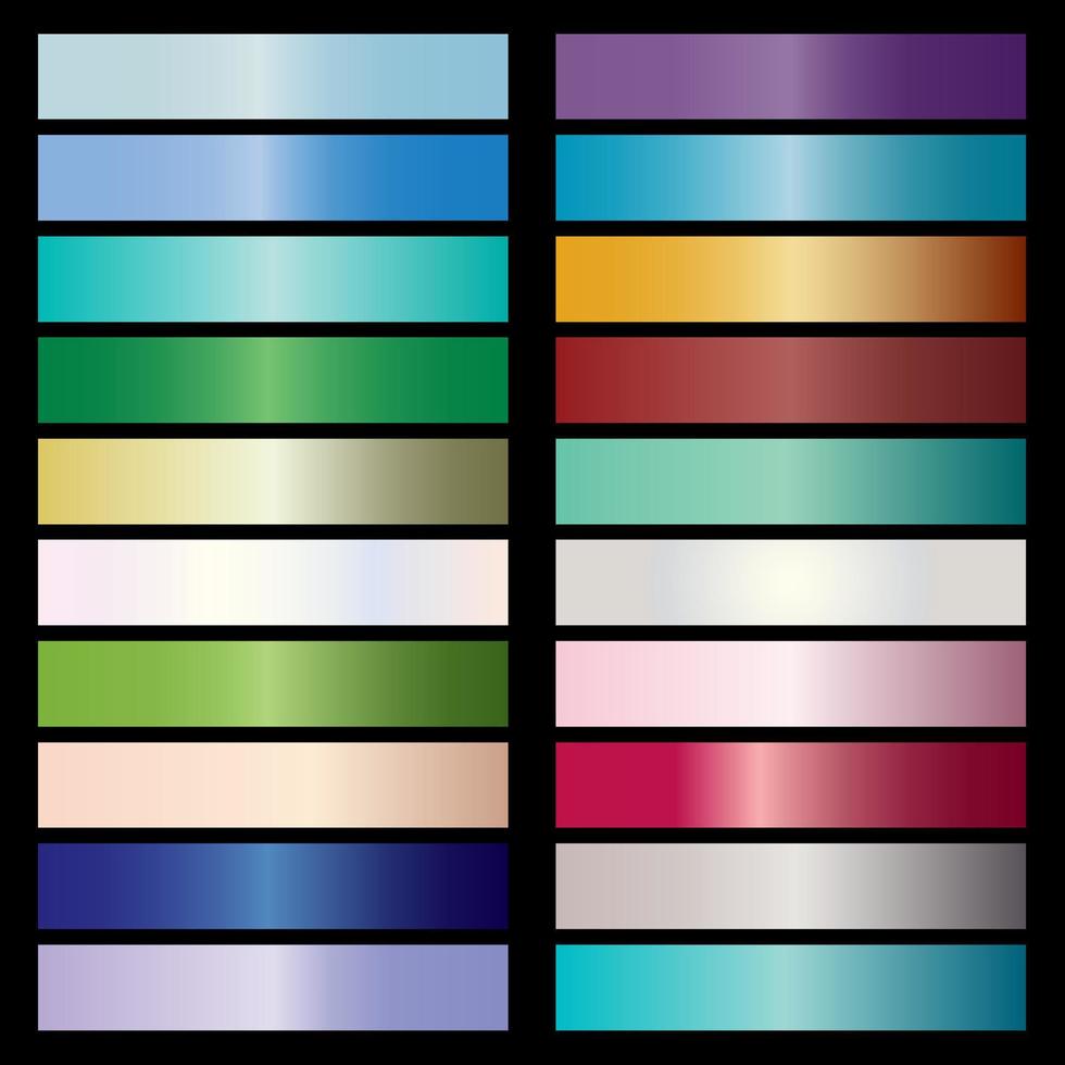 Modern color pallete. Popular Colors. Color Chart. Vector Eps 10. Gradient futuristic colors samples.