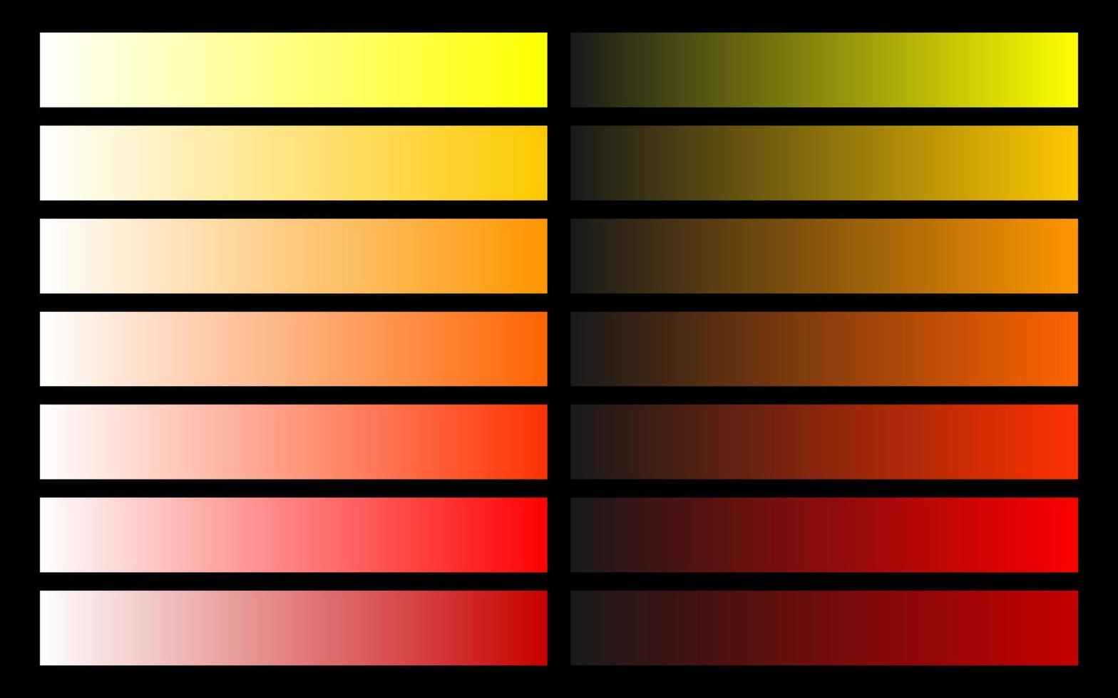 Modern color pallete. Popular Colors. Color Chart. Vector Eps 10. Gradient futuristic colors samples.