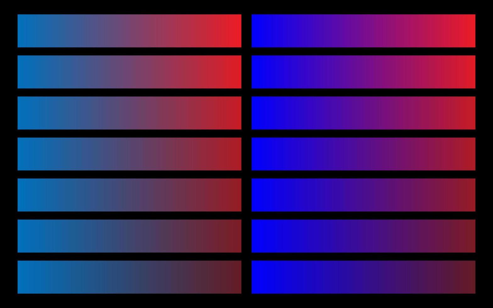 Modern color pallete. Popular Colors. Color Chart. Vector Eps 10. Gradient futuristic colors samples.