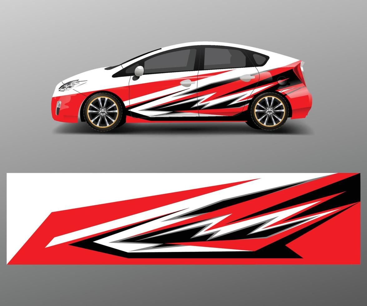 Car decal vector, graphic abstract racing designs for vehicle Sticker vinyl wrap vector