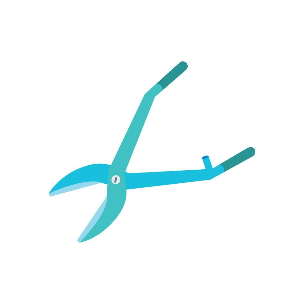 vector flat design colored construction pliers handle illustration blue on white background