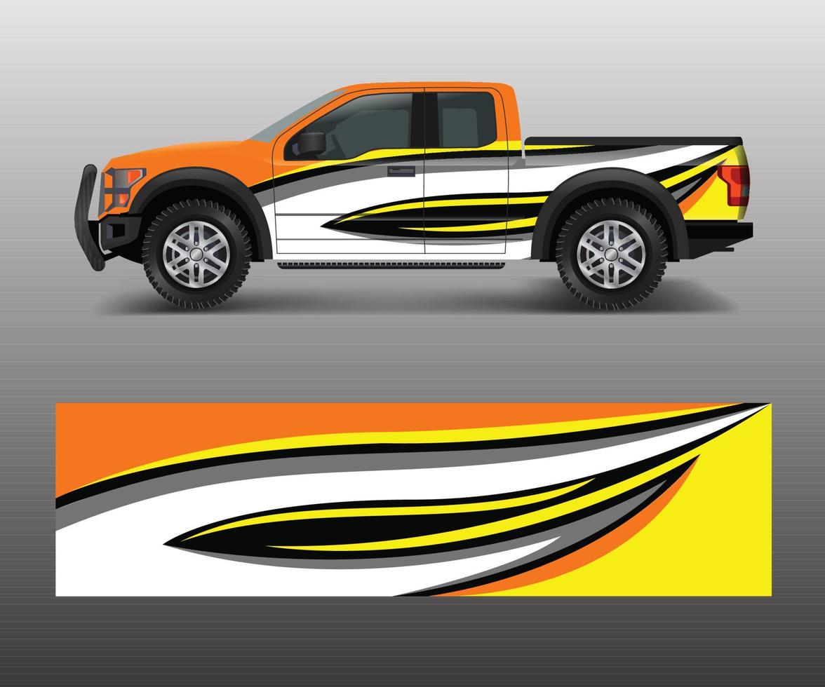 offroad vehicle wrap design vector. Pickup truck decal wrap design vector. vector