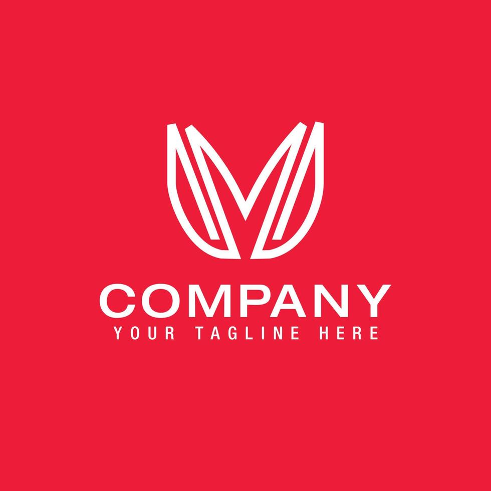 Letter M V Logo Design Minimalist Simple Letter M and V Symbol Monogram Logo. vector