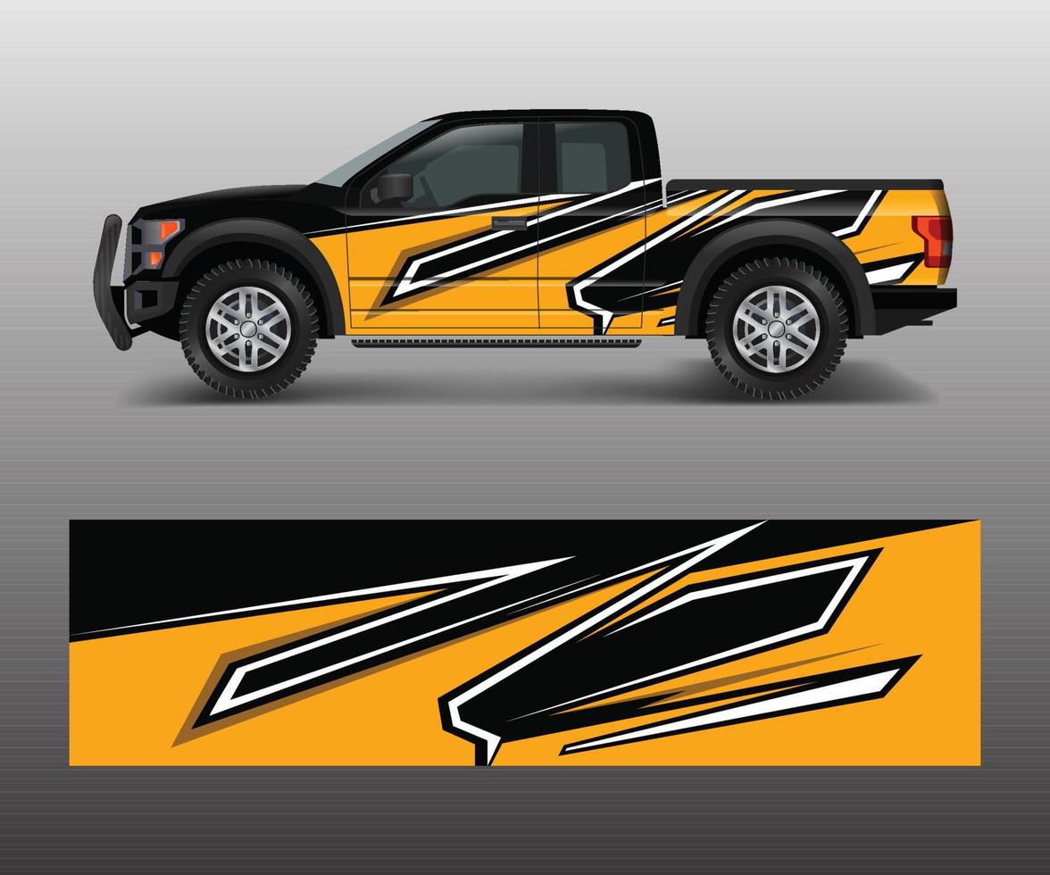 custom livery race rally offroad car vehicle sticker and tinting. Car wrap decal design vector