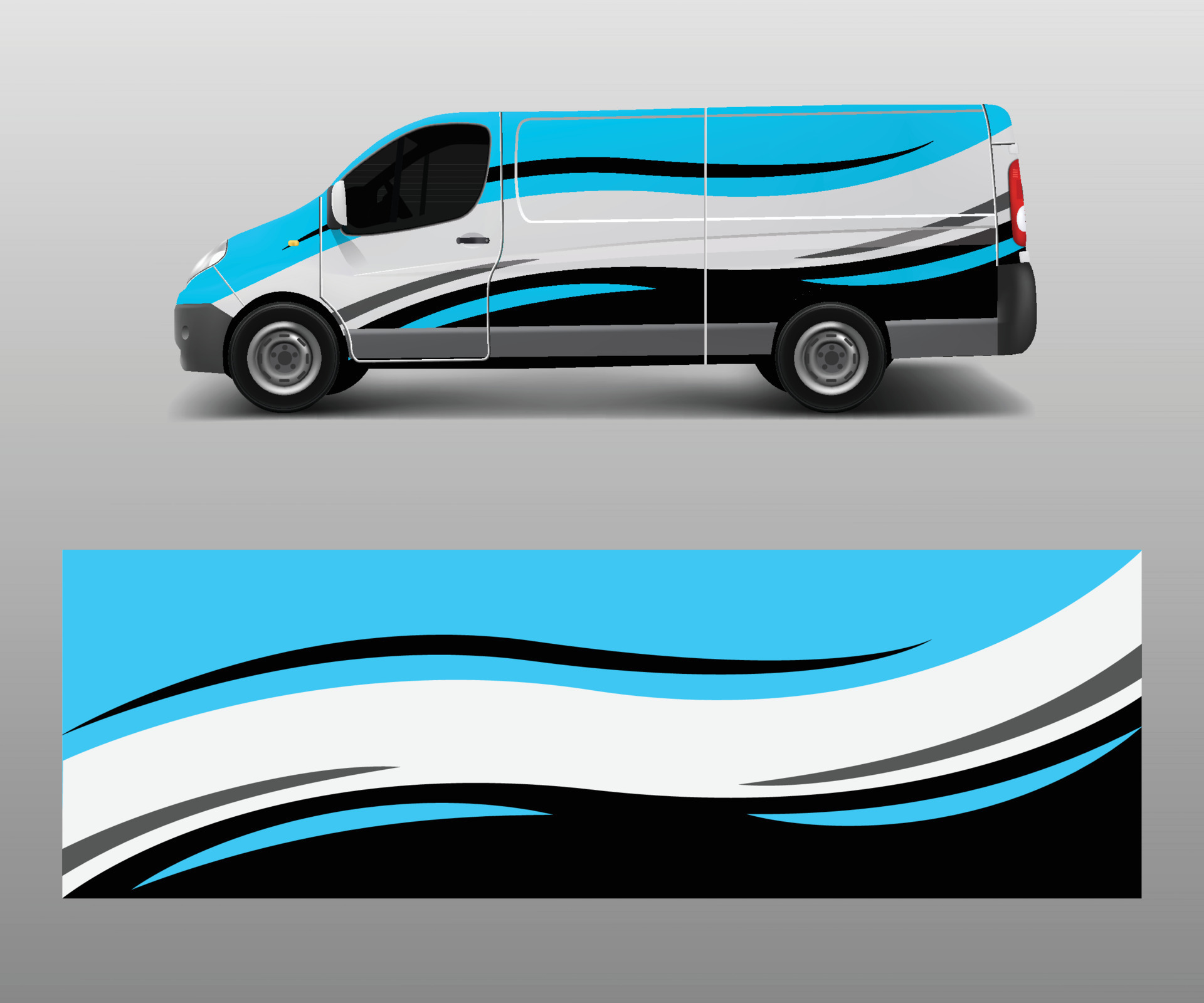 modern simple design for van graphics vinyl wrap template vector modern simple design for van graphics vinyl wrap template vector