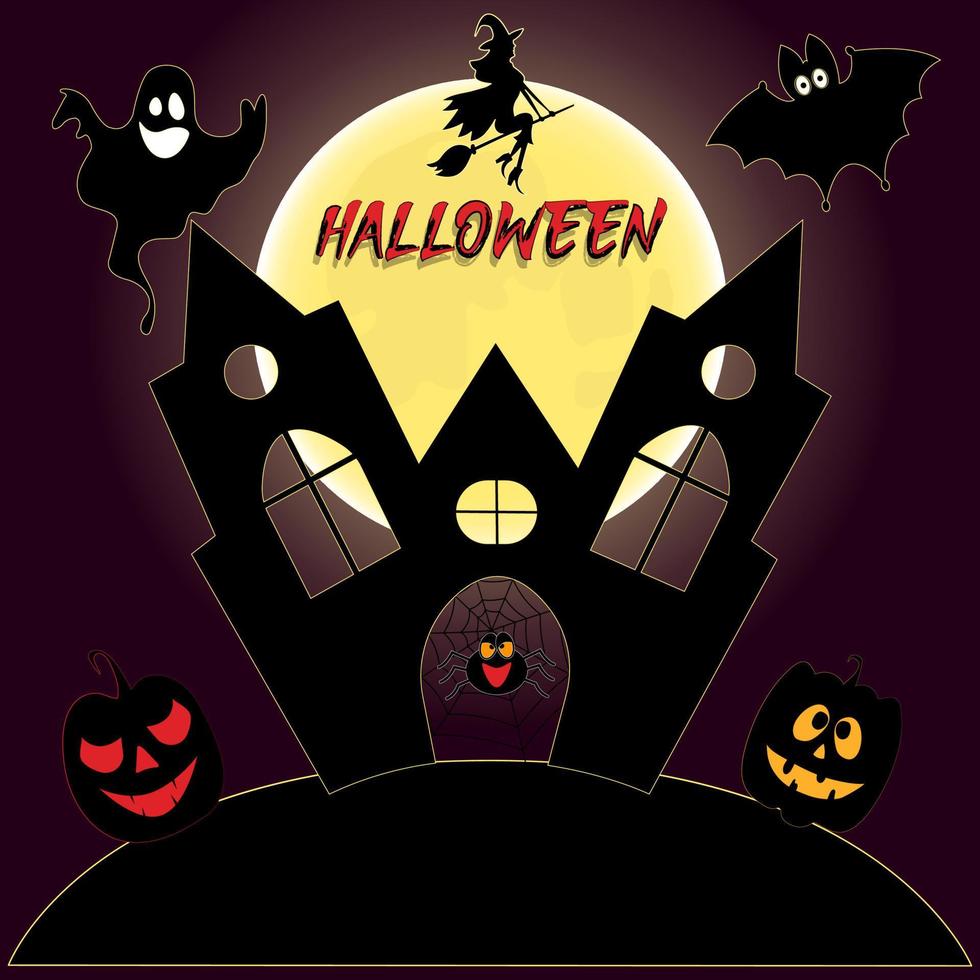 Halloween party card vector
