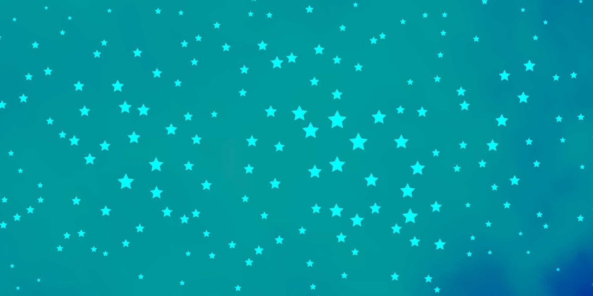 Dark BLUE vector template with neon stars.