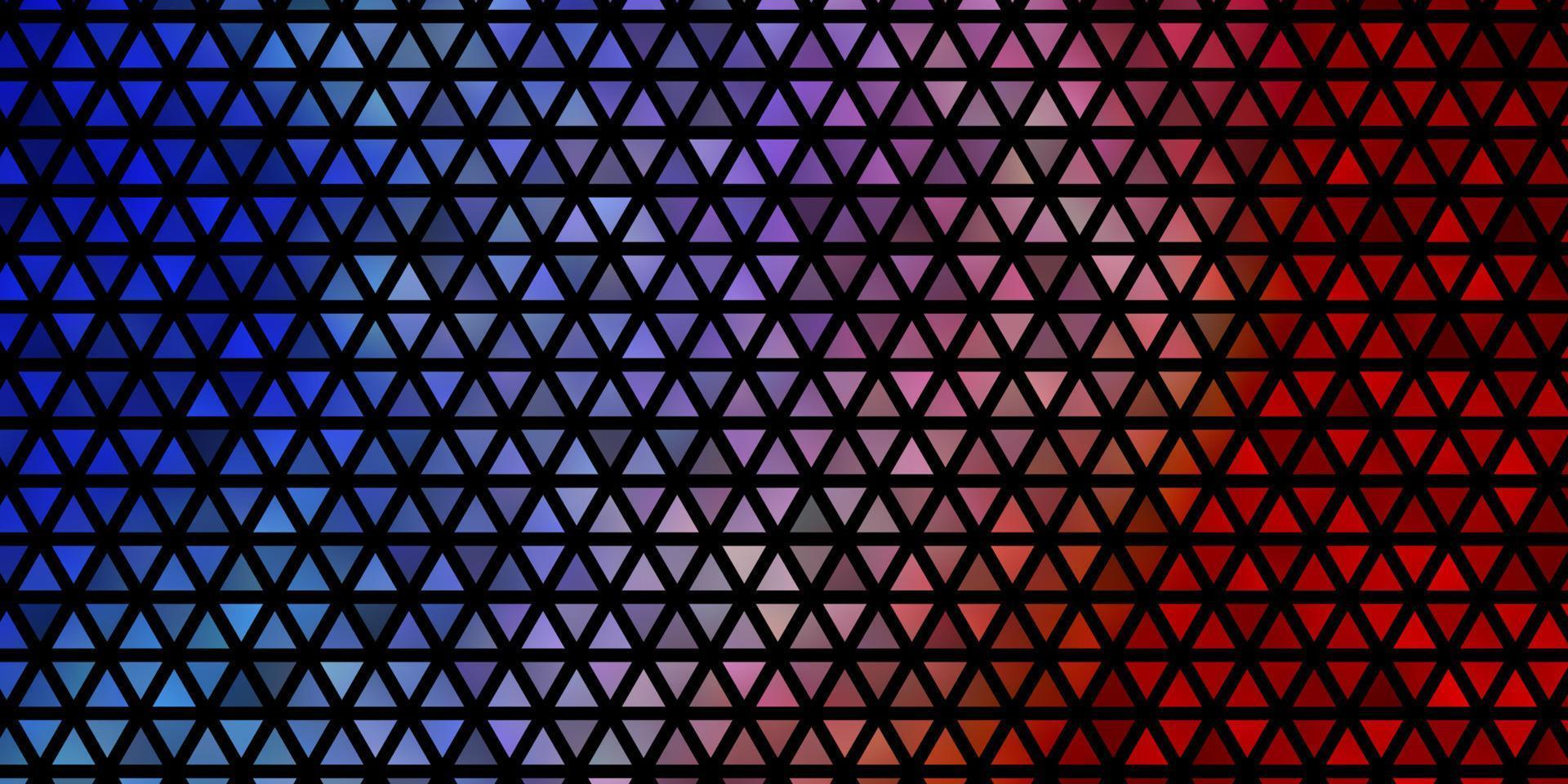 Light Blue, Red vector template with crystals, triangles.